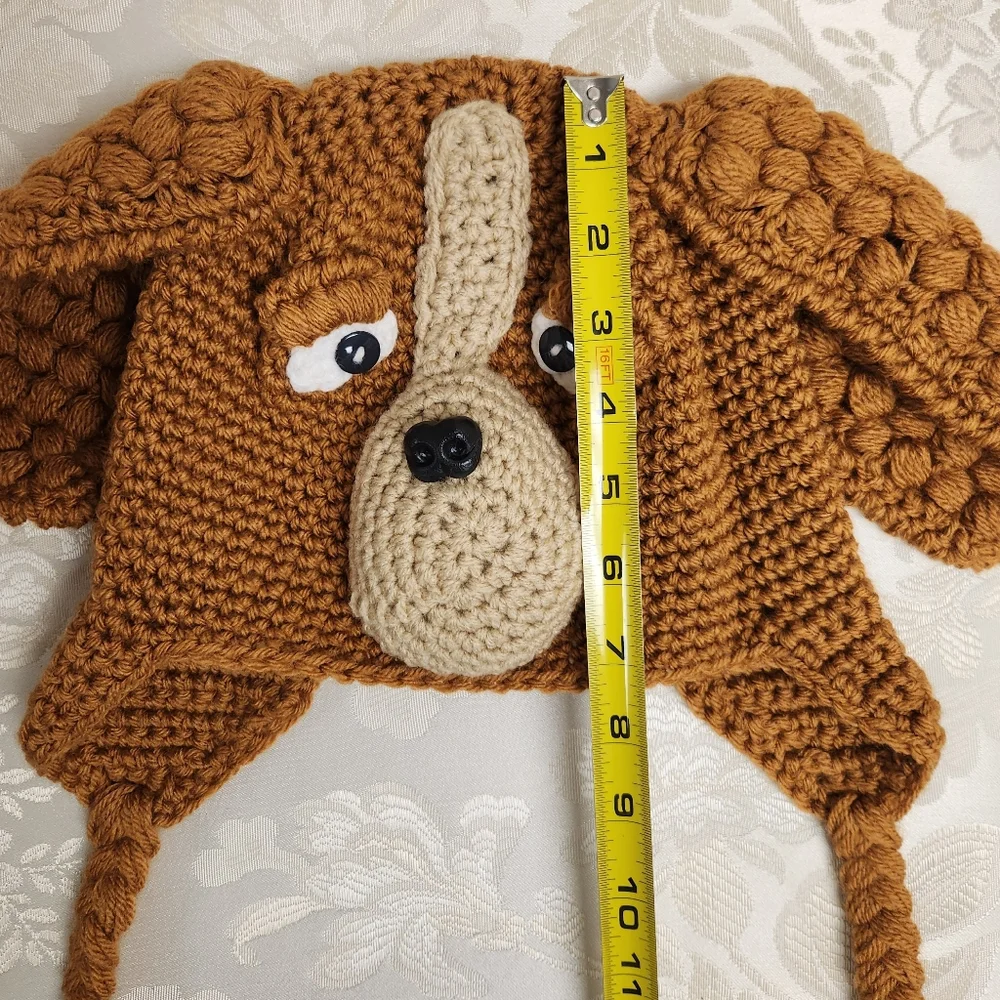 Crochet Puppy dog Cocker Spaniel Kids hat - Child Size